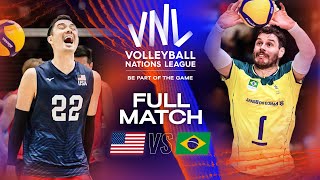 Brazils Revenge against USA 😳🏐 USA vs Brazil  Full Match  Mens VNL 2023 [upl. by Arised443]