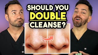 DOUBLE CLEANSE LIKE A DERMATOLOGIST  Doctorly Routines [upl. by Cirri]