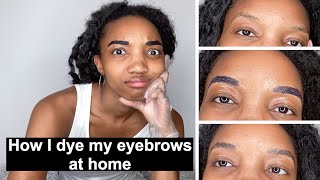 DIY how to dye eyebrows at home quick and easy tutorial using Eylure Dybrow [upl. by Giusto]