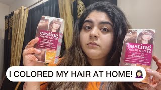 RUINED MY HAIR COLOR AT HOME  Hair Colour at home  Loreal  Muskan Zahra Vlogs [upl. by Xuerd]