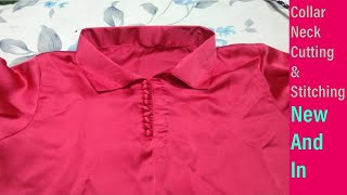 Collar Neck Cutting and Stitching  Gul Designer [upl. by Yessydo]