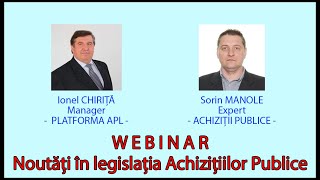 Webinar  Achizitii Publice [upl. by Sanjiv]