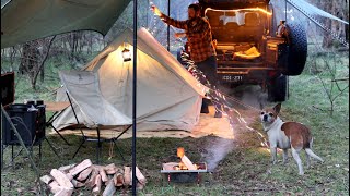 Camping in the Strathbogie Ranges   AUSTRALIA   4k   Relaxing   Cozy Lighting and Fire [upl. by Cirone304]