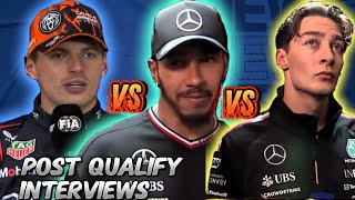 Verstappen amp Hamilton amp Russell Interviews After Belgian Qualify [upl. by Liliane]