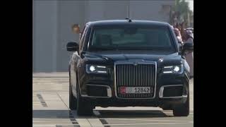 Putins Armored Aurus Limo Rolls Into UAE Palace In Style During His 1day Tour To The Middle East [upl. by Evangelia]