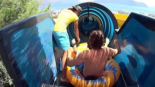 Blue Hole Water Slide at Aqua Dream Water Park [upl. by Sacram840]