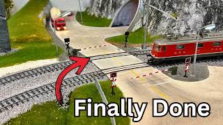 Custom made level crossing for Märklin tracks [upl. by Winters]