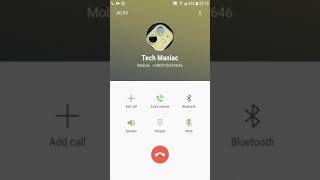 SAMSUNG GALAXY ANDROID 7 INCOMING CALL [upl. by Ijies]