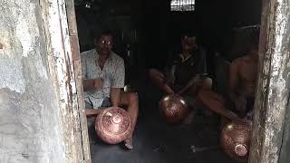 Tabla making in Mumbai  Copper Dagga making [upl. by Analart787]