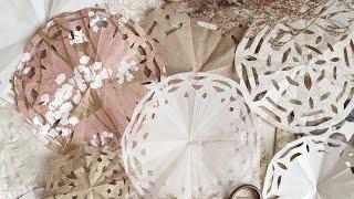 diy paper doilies • handmade tutorial papercraft [upl. by Eenej926]