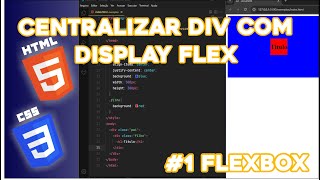 COMO CENTRALIZAR UMA DIV COM DISPLAY FLEX [upl. by Atteuqcaj]