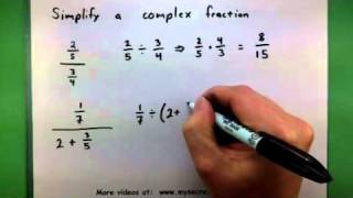 Basic Math  Simplify a complex fraction [upl. by Ytinav]