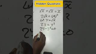 Quadratic radical equation solve learnmath mathskills maths EndzeMathsSolutions [upl. by Namus42]