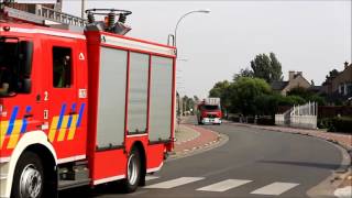 Autopomp  Ladder Post Melsele op weg voor bijstand ziekenwagen [upl. by Arreic862]