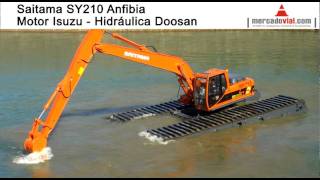 Excavadoras Anfibias Saitama Pantanos en Argentina tipo Big Float [upl. by Nurat744]