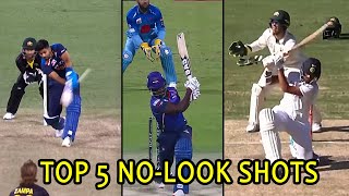 Top 5 no look sixes in cricket  Andre Fletcher  Ab de Villiers  MS Dhoni  Shreyas Iyer [upl. by Anial]