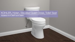 Installation – KOHLER Hyten Elevated QuietClose Toilet Seat [upl. by Feola]