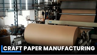 Crafting of EcoFriendly Paper  How Craft Paper Made Inside Factory  Manufacturing Process [upl. by Sorips]