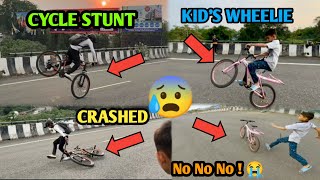 Cycle Stunts GONE WORNG 😭  Live CRASH Cycle Hit the Road Divider😱 Bohot Bura Hua ☹️ mtbimran [upl. by Melar770]