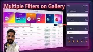 PowerApps Multiple Filters on Gallery  Modern Filter Pane UI Design PowerApps  Inventory Part  4 [upl. by Anitsrihc]