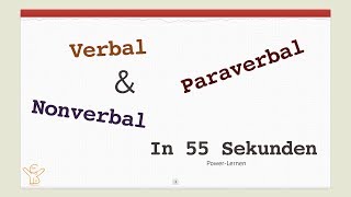 Verbal NonVerbal ParaVerbal  Kommunikation einfach erklärt [upl. by Nelluc]