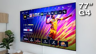 LG G4 OLED 77quot – Best TV in 2024 Full Setup amp First Impressions [upl. by Jaquenette119]