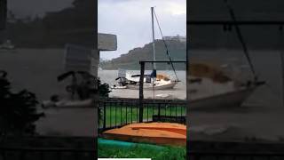 This ⛵️Gets Hit By Hurricane WE COULDN’T HELP THEM 🥺 shorts hurricane boatlife sailing [upl. by Orsay548]