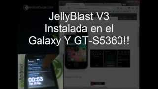 Jelly Bean 41 con Rom JellyBlastV3 en Galaxy Y GTS5360 [upl. by Einittirb801]