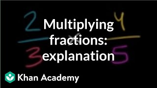 Multiplying two fractions an explanation  Fractions  PreAlgebra  Khan Academy [upl. by Armahs]