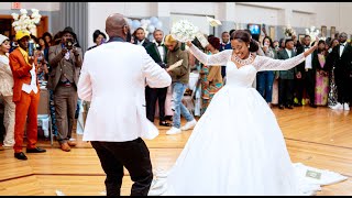 Beautiful Bride and Groom Congolese Wedding Entrance Dance  Antoinette amp Padou [upl. by Hamer]