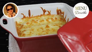 Makaron cannelloni zapiekany ze szpinakiem i ricottą pod beszamelem Zapiekanka MENU Dorotki [upl. by Atyekram]