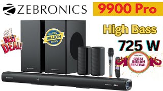 Zebronics 9900 Pro Dolby Atmos Soundbar Review  524 Home Theatre  Amazon Great Indian Festival [upl. by Elletse]