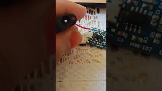 Lithium battery 18650 charging PCB Soldering a 35mm DC jack to tp4056 [upl. by Elgna]