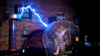 Tesla Coil Faraday Cage [upl. by Ag]