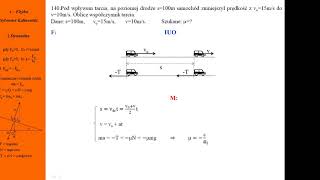 140Fizykamax druga zasada dynamiki Dynamika ruch jednostajnie opóźniony [upl. by Mairhpe]
