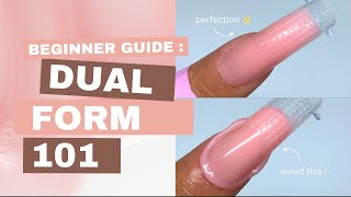 💅DUAL FORM 101 Beginner Guide Poly Nail Gel Nails CC [upl. by Nashner902]