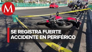 En CdMx mueren dos tras chocar moto contra auto en Anillo Periférico [upl. by Gaskin]