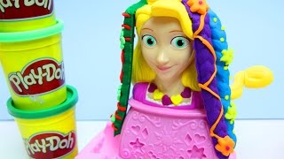 DibusYmas Play Doh Rapunzel Disney Princess Playset playdo by Unboxingsurpriseegg [upl. by Sane]