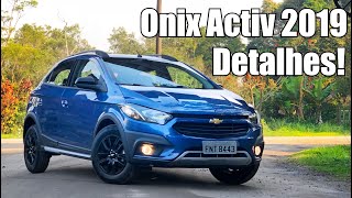 Chevrolet Onix Activ 2019 em detalhes  Falando de Carro [upl. by Muncey]