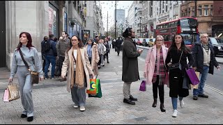 🇬🇧 Central London Walking Tour Busy Central London Walk Christms Window Shopping 4K [upl. by Adnwahs]