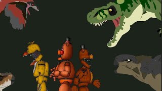 dinosaurs vs fnaf part 1 dc2 [upl. by Ernestine]