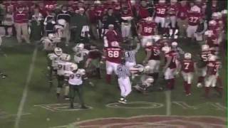 Jonathan Vilma CRUSHES Ben Zajicek on a Reverse in the 01 Rose Bowl [upl. by Einafats]