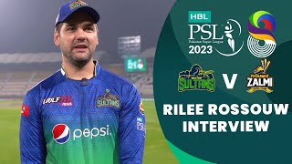 🗣️ Rilee Rossouw chats after his matchwinning performance  Match 5  HBL PSL 8  MI2T [upl. by Fusuy]