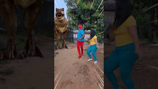 O TIRANOSSAURO REX 🦖🦖😱😵 comedy dinosaurs thriller mood halloween funnyvideos funnyshorts [upl. by Suciram]