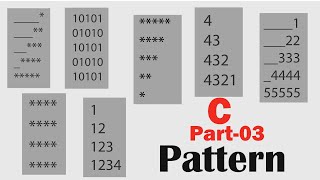 Part  03  Pattern Question Solve SPL  C programming  Nested For  Coding Bangla [upl. by Wagshul]