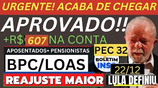 ✔CHEGOU NA HORA CERTA  APOSENTADOS BPC 13° SALÁRIO INSS  REAJUSTE DOS APOSENTADOS SERÁ MAIOR [upl. by Neehsar]