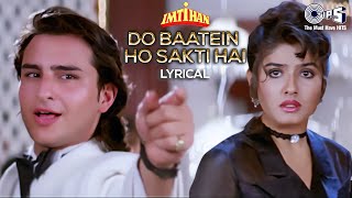 Do Baatein Ho Sakti Hai Sanam Tere Inkaar Ki  Lyrical  Imtihan  Kumar Sanu  90s Hits [upl. by Maletta]