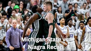 Michigan State Basketball vs Niagra Recap [upl. by Ahsekahs124]