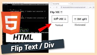 Flip Text Horizontally or Vertically  HTML and CSS Tutorial [upl. by Assirhc]