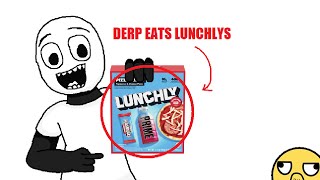 Derp Eats Lunchlys Butterfly Inchworm Animation [upl. by Inneg]